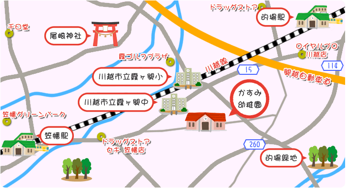 かすみ幼稚園MAP